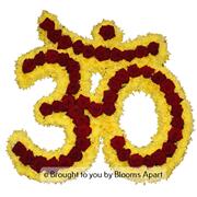 AUM Tribute - Yellow Base with Red Rose