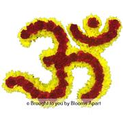 AUM Tribute - White Base with Red Carnation
