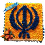 Board with Khanda Symbol
