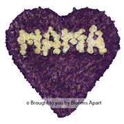 Heart with MAMA in white roses